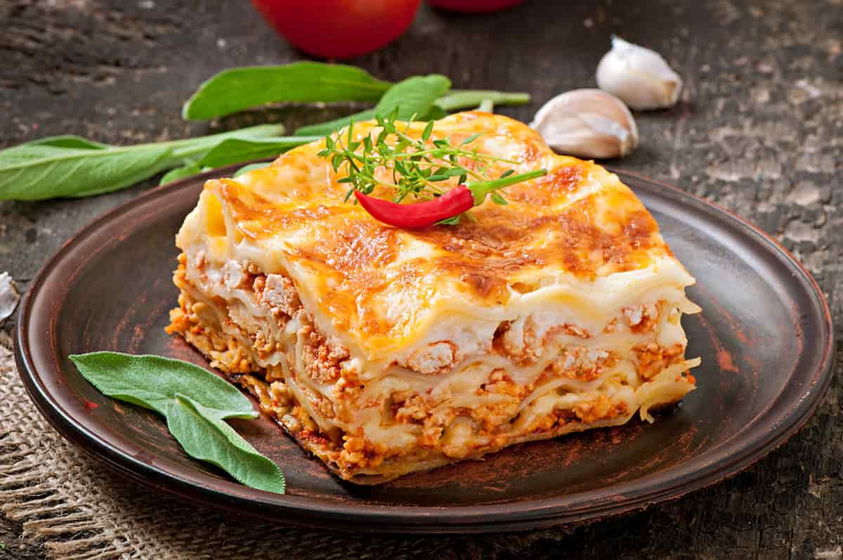  Lasagna in Italy; Flat Long Wide Noodles carbohydrate source 