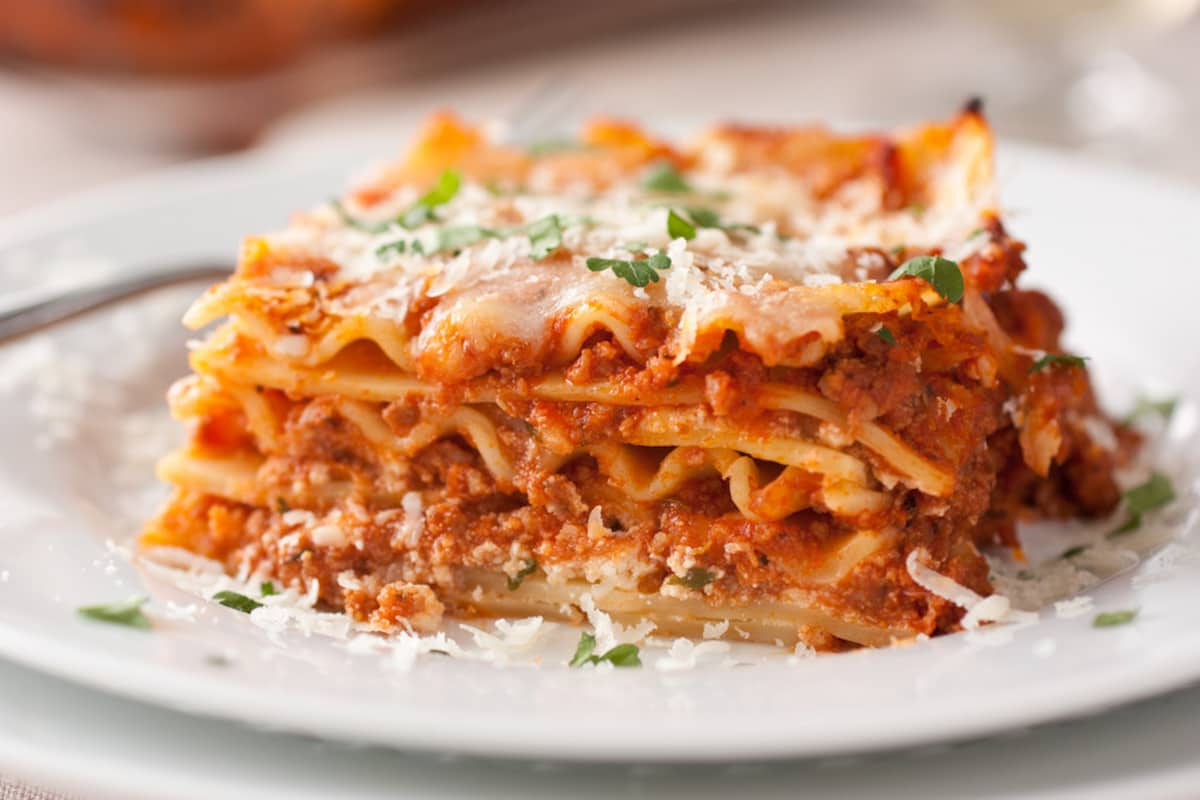  Lasagna in India; Durum Wheat Ground Meat Cheese 2 Layers Ragù Béchamel 